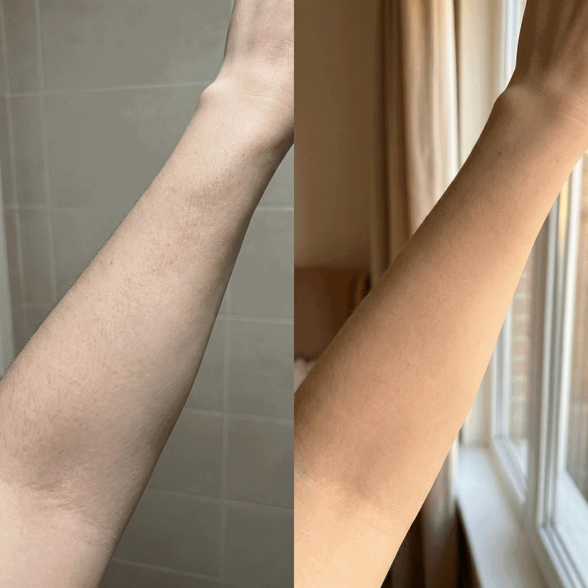 Customer golden tan result