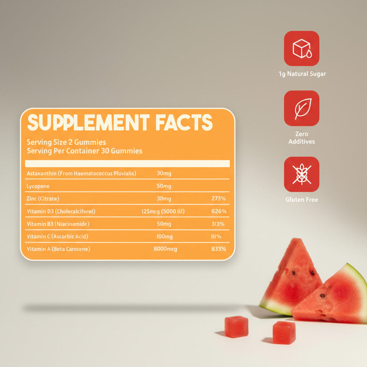 Calvonic supplement facts panel